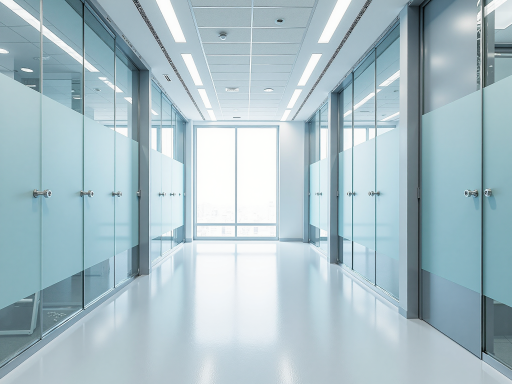 办公室走廊，现代设计，企业文化展示，空间层次分明