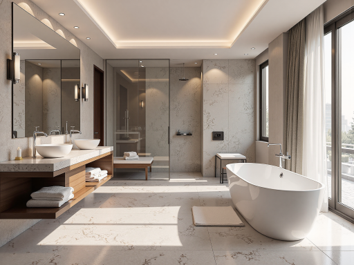 高端住宅卫生间，欧式古典风格，高档洁具，装饰精美