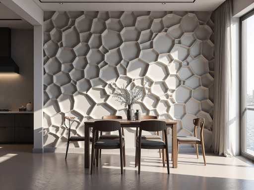 餐厅细节装饰，工业风格元素，艺术品点缀，设计独特